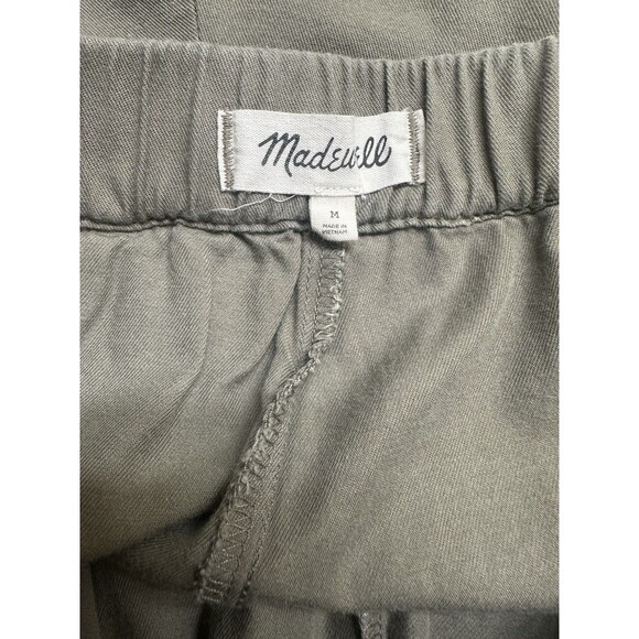 Madewell Women's M Easy Pull On Shorts Olive Green Cotton Viscose Blend 3.5" - Picture 5 of 8